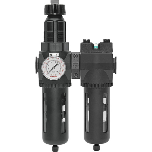 Manual Drain Filter, Regulator & Coalescing Filter with Standard Bowl Modulair 400, 1/4" NPT, 150 PSI, 9.1 fl. oz. Capacity Nassau Supply