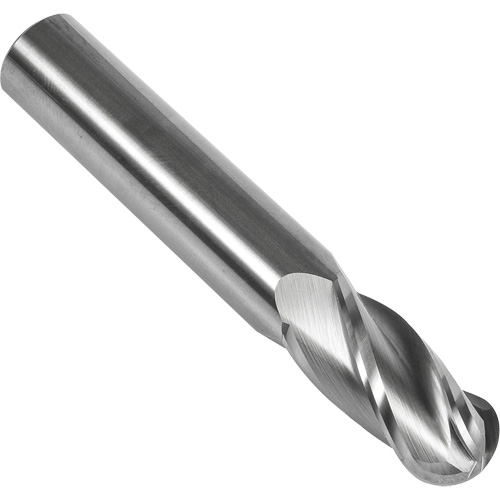 S238 30° Ball Nose End Mill, 1/16" Dia., 1-1/2" L, 4 Flutes, 1/8" Shank, Carbide Nassau Supply