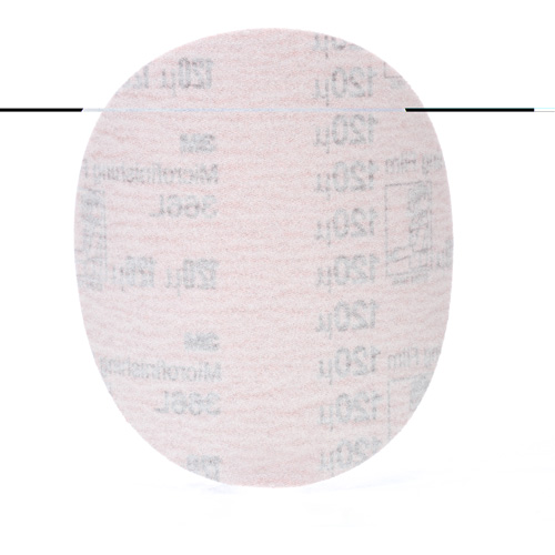 Disque de micro-finition 366L Hookit, dia 5", Grain 120, Oxyde d'aluminium, 3 mils Nassau Supply