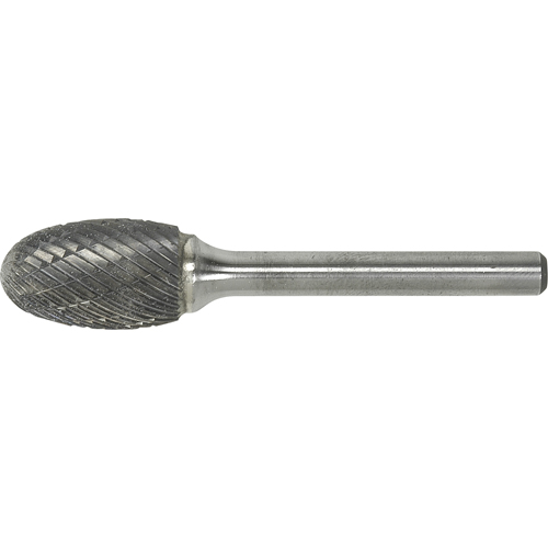 Solid Carbide Burr, SE-1, 1/4" Dia., 1/4" Shank, 3/8" Depth of Cut Nassau Supply