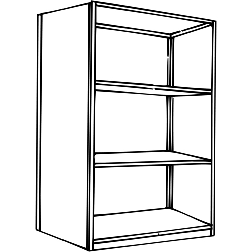 &eacute;l&eacute;ment de rayonnage Interlok, Acier, Sans boulons, Capacit&eacute; 800 lb, 36" la x 76" h x 24" p Nassau Supply