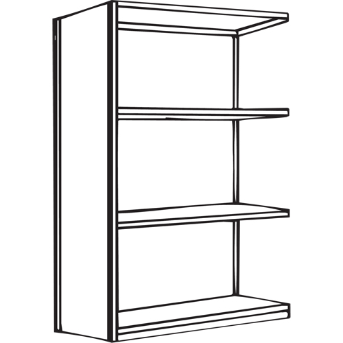 &eacute;l&eacute;ment de rayonnage Interlok, Acier, Sans boulons, Capacit&eacute; 800 lb, 36" la x 88" h x 12" p Nassau Supply