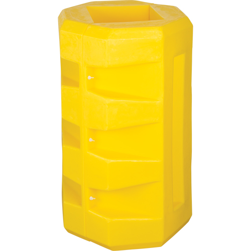 Column Protectors, 9-1/4" Inside Opening, 23-1/2" L x 23-1/2" W x 39-1/2" H, Yellow Nassau Supply