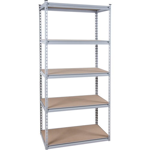 Rayonnage robuste, Acier, Sans boulons, Capacit&eacute; 1200 lb, 48" la x 72" h x 18" p Nassau Supply