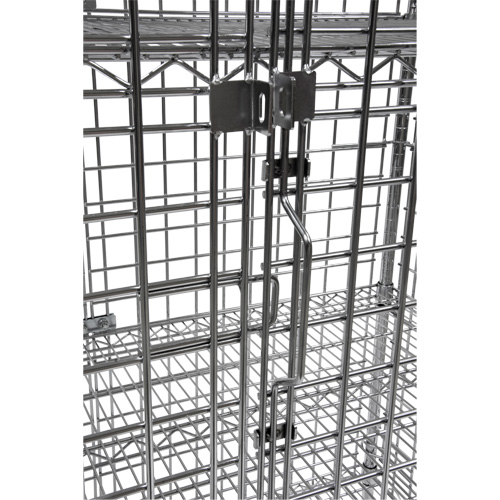 Security Cart, Chrome Plated, 48" x 69" x 24", 500 lbs. Capacity Nassau Supply