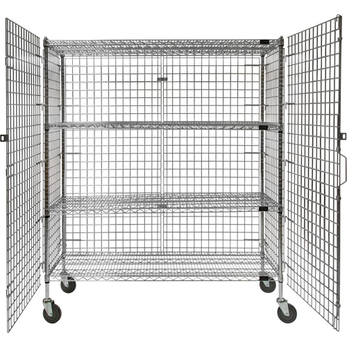 Chariot de s&eacute;curit&eacute;, Chrom&eacute;, 60" x 69" x 24", Capacit&eacute; 500 lb Nassau Supply