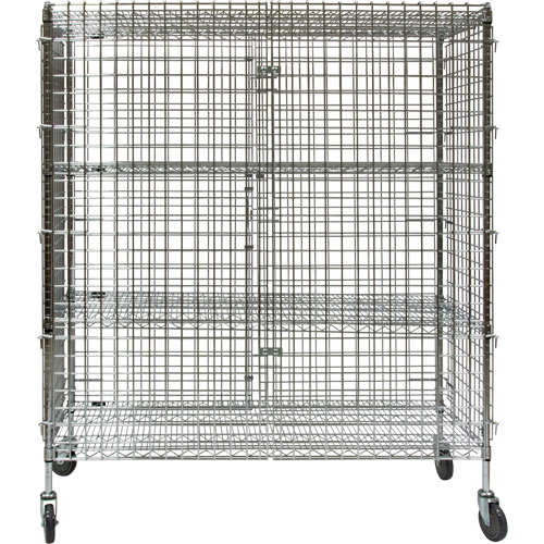 Chariot de s&eacute;curit&eacute;, Chrom&eacute;, 60" x 69" x 24", Capacit&eacute; 500 lb Nassau Supply