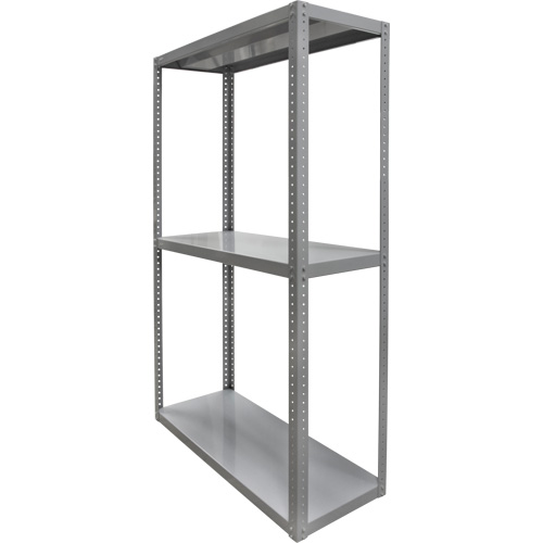 Heavy-Duty Shelving, Steel, Bolted, Starter, 36" W x 72" H x 24" D Nassau Supply