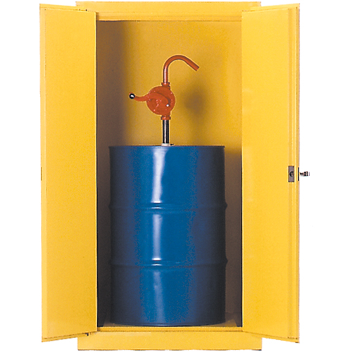 Armoires de s&eacute;curit&eacute; pour barils, Capacit&eacute; de 55 gal. US, Jaune Nassau Supply