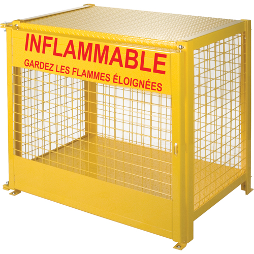 Armoires pour cylindres &agrave; gaz, nbre de bouteilles: 6, 44" , 30" , 37" , Jaune Nassau Supply