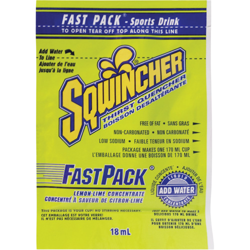 Sqwincher&reg; Boisson de r&eacute;hydratation Fast Pack, Emballage-portion, Citron-lime Nassau Supply