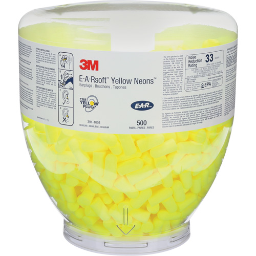 E-A-Rsoft Yellow Neons Earplugs, Bulk - Canister, Large Nassau Supply