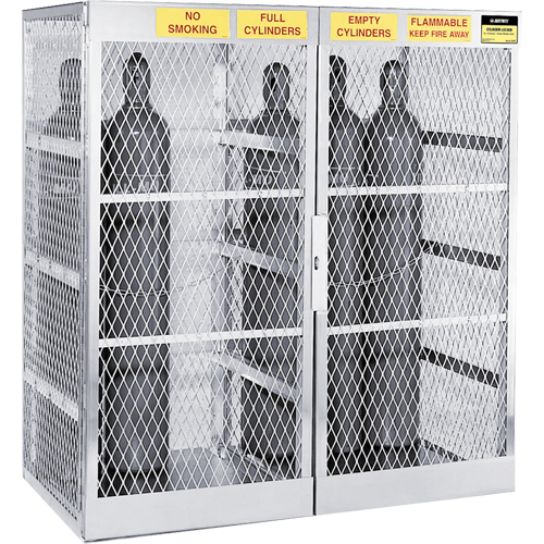 Armoires en aluminium pour bouteilles GPL, nbre de bouteilles: 20, 60" , 32" , 65" , Argent Nassau Supply
