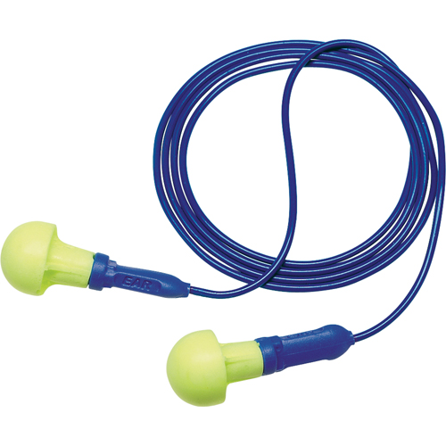 Bouchons d'oreilles d&eacute;tectables E-A-R Push-ins, Avec cordon, Taille unique, Vrac - Sac en poly, NRR dB NRR 28 dB Nassau Supply