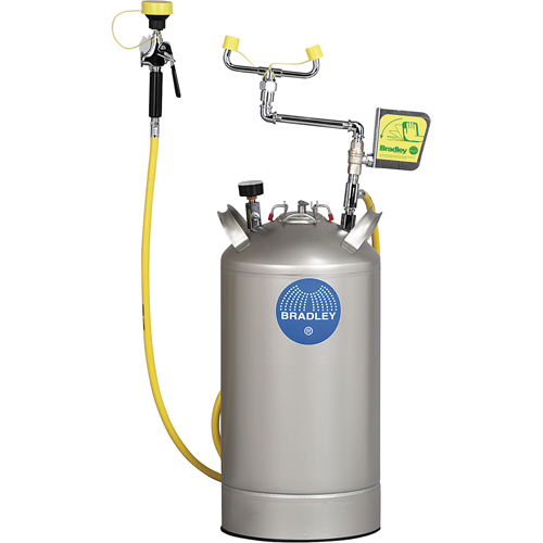Portable Eyewash Station, Pressurized, 15 gal. Capacity, Meets ANSI Z358.1 Nassau Supply