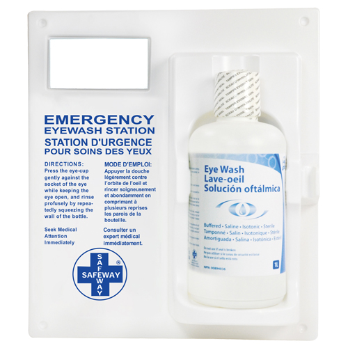 Poste de douche oculaire - Poste simple a/solution ophtalmique Nassau Supply