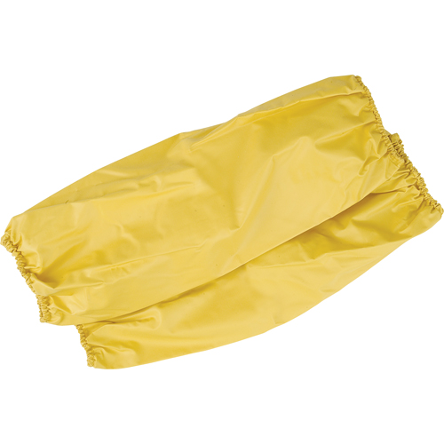 Disposable Sleeves with Elastic Cuffs, 18" long, Polyester/PVC, Yellow Nassau Supply