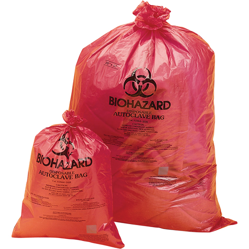 Sacs pour d&eacute;chets dangereux, Biorisque, 48" lo x 38" la, 0,0381 mm, Capacit&eacute; de 189.3 L (50 gal.) Nassau Supply