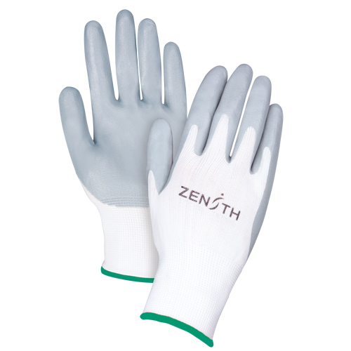 Gants l&eacute;gers enduits et respirants, 8/Moyen, R&ecirc;vetement Mousse de nitrile, Calibre 13, Enveloppe en Polyester Nassau Supply