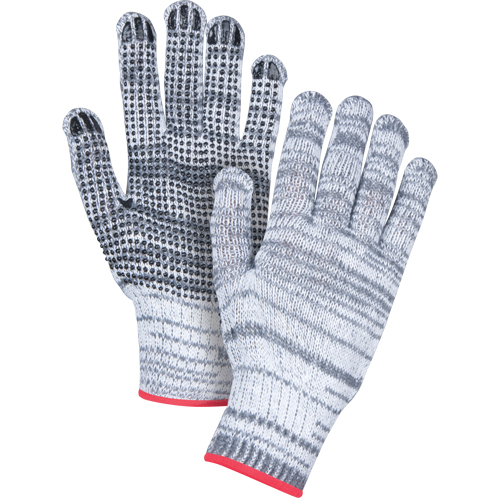 Dotted String Knit Gloves, Poly/Cotton, Single Sided, 7 Gauge, Small Nassau Supply