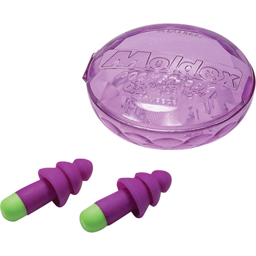 Rockets&reg; Reusable Earplugs, Uncorded, Bulk - Plastic Case, 27 dB NRR, One-Size Nassau Supply