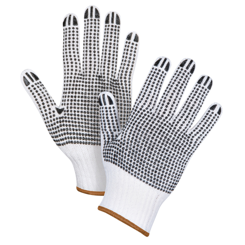 Gants tricot&eacute;s deux c&ocirc;t&eacute;s &agrave; pois, Poly/coton, Deux c&ocirc;t&eacute;s, Calibre 7, Grand Nassau Supply