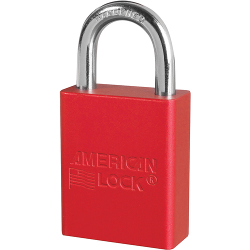 Cadenas anodis&eacute;, Cadenas de s&eacute;curit&eacute;, Cl&eacute;s identiques, Aluminium, Largeur de 1-1/2" Nassau Supply