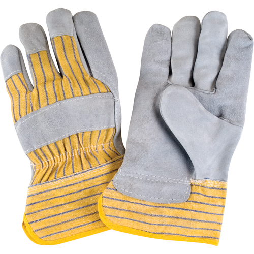 Gants d'ajusteur rugueux de premi&egrave;re qualit&eacute;, Grand, Paume en Cuir de vache refendu, Doublure en Coton Nassau Supply