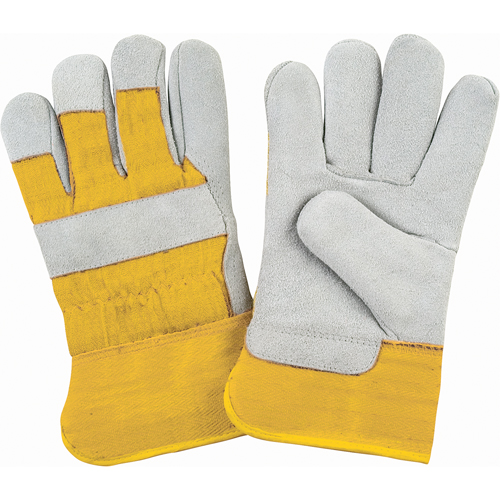 Gants d'ajusteur doubl&eacute;s pour l'hiver de premi&egrave;re qualit&eacute;, Moyen, Paume en Cuir de vache refendu, Doublure en Molleton de mousse Nassau Supply