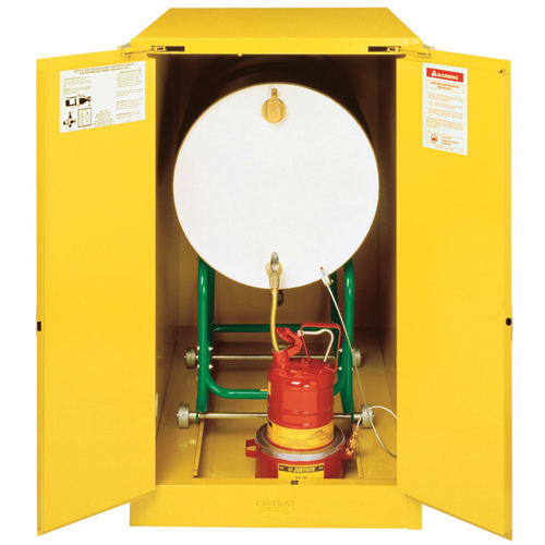 Armoires Sure-Grip EX pour entreposage de barils &agrave; l'horizontale, Capacit&eacute; de 55 gal. US, Jaune Nassau Supply