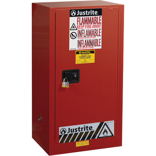 Armoire de s&eacute;curit&eacute; pour la peinture et les encres combustibles EX Sure-Grip, 20 gal., 2 tablettes Nassau Supply