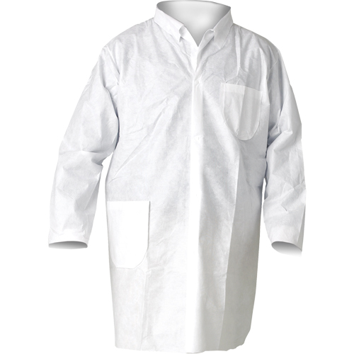 Sarraus de laboratoire KleenGuard A20, SMS, Blanc, Moyen Nassau Supply
