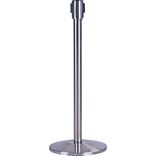Poteau r&eacute;cepteur pour barri&egrave;res sur pieds pour le contr&ocirc;le des foules, Hauteur de 35", Acier inoxydable Nassau Supply