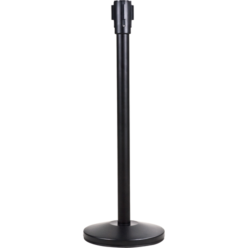 Poteau r&eacute;cepteur pour barri&egrave;res sur pieds pour le contr&ocirc;le des foules, Hauteur de 35", Noir Nassau Supply
