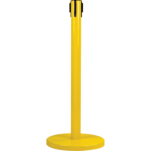 Poteau r&eacute;cepteur pour barri&egrave;res sur pieds pour le contr&ocirc;le des foules, Hauteur de 35", Jaune Nassau Supply