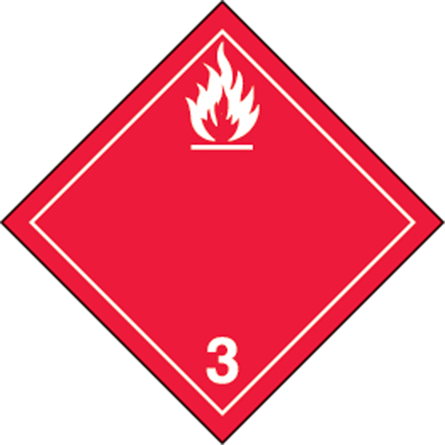 &eacute;tiquettes d'exp&eacute;dition TMD, Classe 3, Liquides inflammables, Papier Nassau Supply