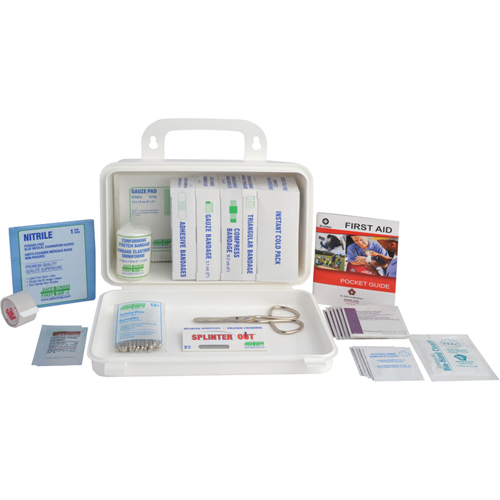 Trousse sp&eacute;cialis&eacute;e pour l'Ontario - Trousse de premiers soins pour camion, Dispositif m&eacute;dical Classe 1, Boîte en m&eacute;tal Nassau Supply