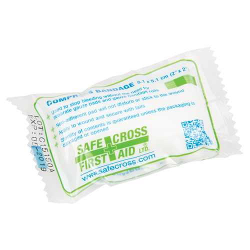 Compress (Pressure) Bandages - Sterile, 2" L x 2" W Nassau Supply