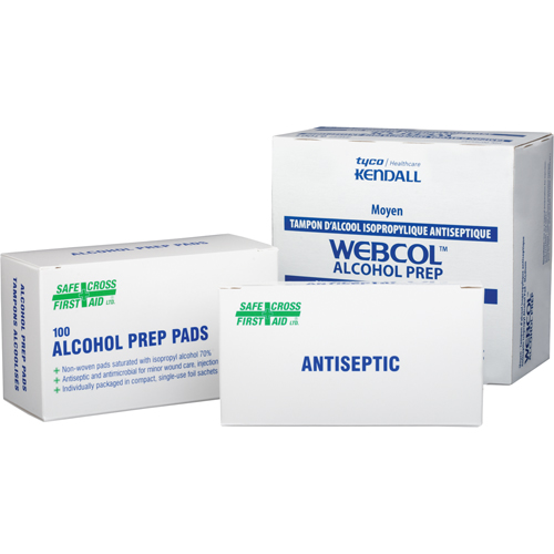Tampons alcoolis&eacute;s, Serviette, Antiseptique Nassau Supply