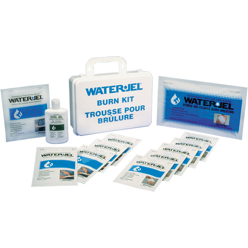 Trousses d'urgence pour brûlures Water Jel, Boîte en plastique de 36 unit&eacute;s, Classe 2 Nassau Supply