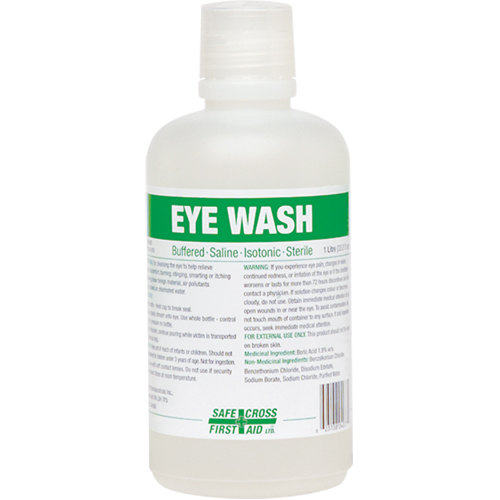Eyewash Solution, Full Bottle, 1000 ml Nassau Supply