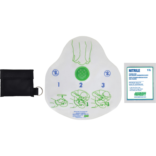 Trousse RCR avec sac et anneau, Masque &agrave; usage unique, Classe 2 Nassau Supply