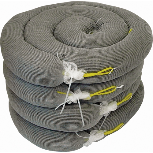 Barrage absorbant de premi&egrave;re qualit&eacute;, Universel, 10' lo x 5" la, Absorption 35 gal., 4 /pqt Nassau Supply