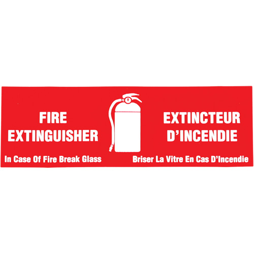&eacute;tiquette  Fire Extinguisher / Extincteur d'incendie , 2" x 6", Vinyle, Bilingue avec pictogramme Nassau Supply