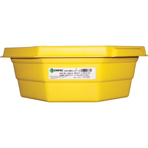 Drums-Up Jr. Trays, 22.75" L x 22.75" W x 7.5" H, 7.5 US gal. Spill Capacity Nassau Supply