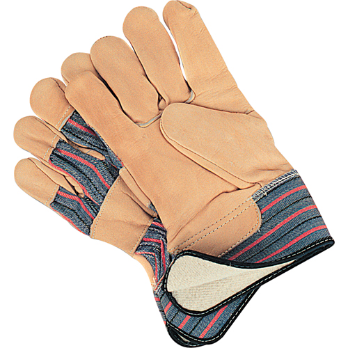 Abrasion-Resistant Winter-Lined Fitters Gloves, Large, Grain Cowhide Palm, Cotton Fleece Inner Lining Nassau Supply