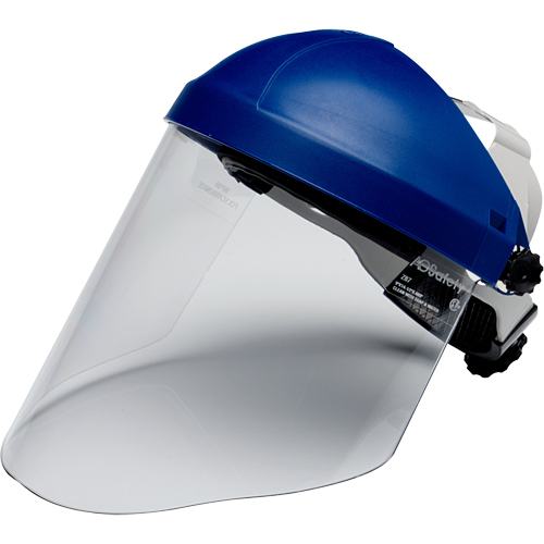 Ratchet Headgear with Faceshield, Polycarbonate, Ratchet Suspension Nassau Supply