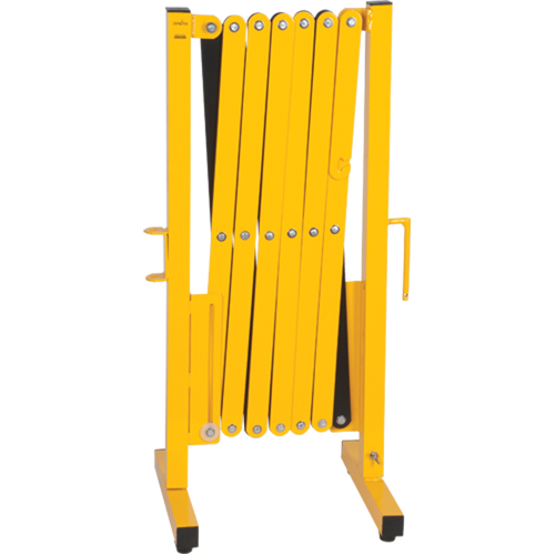 Barri&egrave;re extensible, 37" h x 11' lo, Noir/Jaune Nassau Supply
