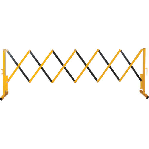 Barri&egrave;re extensible, 37" h x 11' lo, Noir/Jaune Nassau Supply