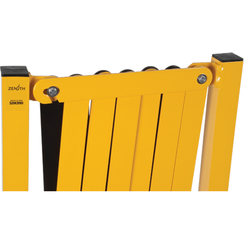 Barri&egrave;re extensible, 37" h x 11' lo, Noir/Jaune Nassau Supply